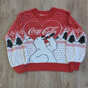 Vintage Christmas Coca Cola Oversized Sweater | Size L